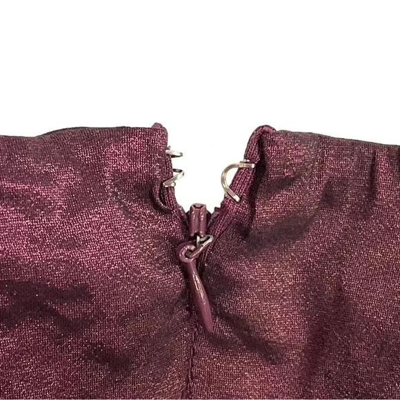 Le Chateau Ruched Purple Plum  Sleeveless Mini Dress Size Small - Picture 8 of 11